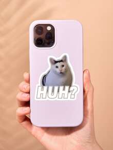 1PC Huh Cat Meme Sticker,Funny Sticker, Vinyl Sticker For Water Bottle Sticker,Kindle Sticker,Phone Sticker,Book Stickers - Multicolor - View 3