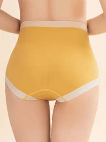 6 pièces/pack Culottes triangulaires amincissantes taille haute sans couture pour femmes, couleurs assorties