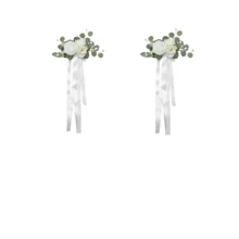 2/4/6 piezas de Flores Artificiales, Decoración de pasillo de boda con silla de artificial Rosas, Decoración elegante de banco de iglesia, Adecuado para ceremonia de boda, recepción, Navidad, Día de San Valentín, banquete, cumpleaños, fiesta y ocasiones especiales