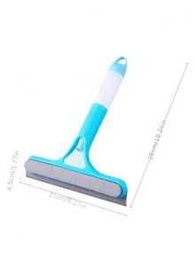 3-In-1 Multi-Functional Glass Cleaning Tool With Sprinkler, Polypropylene (PP) Plastic, For Bathroom, Kitchen, Living Room, Bedroom, Toilet - Efficient Mirror And Window Scraper - Multicolor - View 4