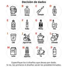 Entscheidungswürfel für Getränke, personalisiertes Paar-Jahrestags-Geschenk, Würfel für Date Night, personalisiertes Geschenk für Paar, in Spanisch und Deutsch gravierte Würfel, Geschenk für Ihn und Sie, kommt in schwarzer Schmuckbox