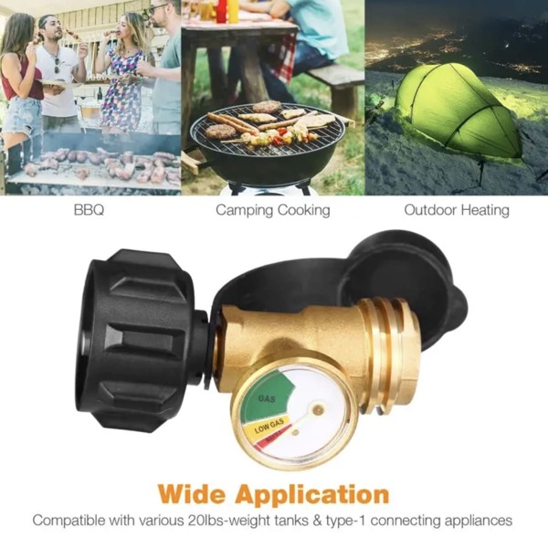 1 Stück/2 Stücke Propan Tank Füllstandsanzeige, QCC1/Typ1 Propan Adapter Armaturen mit Manometer für Nordamerika