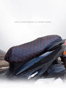 Copertura per sella di moto, imbottita e impermeabile, antiscivolo, rivestimento in finta pelle 3D, protezione per la sella della moto