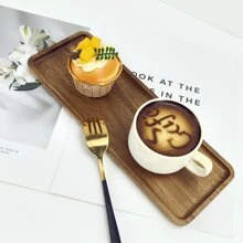 1pc Multipurpose Wooden Tray - Suitable For Placing Desserts, Snacks, Decorations, Pastries, Cakes, Breads, Fruits And Tea - Ideal Choice For Home Kitchen, Gatherings And Afternoon Tea