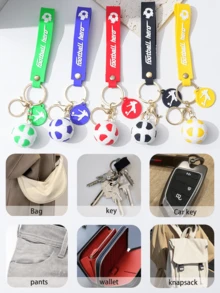 1 件足球杯纪念品运动风格球迷周边钥匙扣吊坠汽车钥匙背包配件汽车钥匙扣足球迷周边钥匙扣反馈派对礼物足球俱乐部礼物日常休闲外出度假旅行配件，送给男朋友和女朋友的礼物，送给家庭成员的礼物，送给老师的礼物，送给员工的礼物汽车配件包饰 - 黑與白 - 查看 9