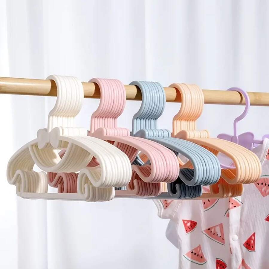 40件/20件/10件/1件 PP材質蝴蝶結嬰兒衣架，超薄兒童衣架，衣鉤，嬰兒禮物，嬰兒必需品，嬰兒房裝飾