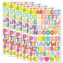 15pcs/Set 1350pcs Cartoon Colorful English Letter & Number Decorate Stickers, Multifunctional Waterproof DIY Sticker Set, Scrapbooking Decoration Stickers