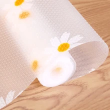 1 pièce Tapis de placard anti-adhérent et antidérapant à motif chrysanthème, tapis de tiroir de réfrigérateur, tapis de réfrigérateur imperméable en EVA, tapis de placard, tapis de table simple. Convient pour les écoles, les bureaux, les maisons et les voyages