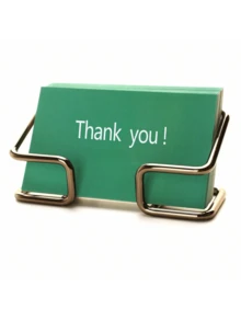 1pc Metal & Acrylic Clear Base Business Card Holder Stand, Suitable For Banquet Invitation Cards, Party Event Card Organizer, Luxury Party Card Display Rack, Halloween & Party Card Holder Back To School Valentine Day Mother's Day - Multicolor - View 14