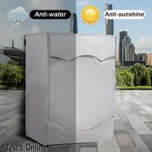 Washer Dryer Cover, Front Load Washing Machine Cover, Waterproof, Sun Protection, Dust-Proof, Suitable For Tumble Dryer, Washing Machine Cover - Silver - View 1