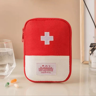 1pc Portable Medicine Bag Cute Mini First Aid Kit Medical Emergency Kits Organizer Outdoor Household Medicine Pill Storage Bag Suitable For Home Outdoor Emergencies Camping And Hiking Survival Travel Essential First Aid Kit Multiple Colors Multiple Sizes Back To School Travel Essentials