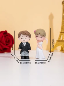 2pcs Figure Design Decoration Craft Best Gifts Birthday Graduation - Multicolor - View 13