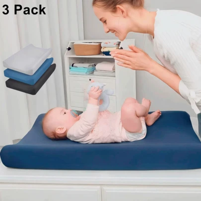 3 Packs Microfiber Changing Pad Cover Set Ultra Soft Breathable Cozy Microfiber Diaper Change Table Sheets For Baby Girls Fit Most Changing Pads