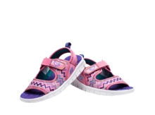 Skechers 女童夏季沙滩凉鞋透气时尚公主风 - 粉紅色/多彩色 - 查看 6