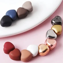 2/4/5 paires d'accessoires magnétiques de mode pour col de chemise en forme de cœur multi-couleurs - sans couture nécessaire, boutons amovibles pour resserrer le col de chemise, convient pour le col, les poignets, les jambes de pantalon, les écharpes, décoration réglable et réutilisable, cadeau