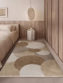 1pc Soft Faux Wool Rug, Minimalist Rectangular Carpet, Soft & Comfortable, Bedroom Rug, Bedroom Decor Rug, Bedside Decor Rug, Washable, Home Decor Faux Wool Rug, Holiday Decor Rug