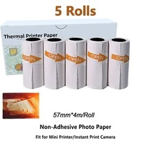 彩色即时打印相机补充纸，迷你热敏打印相机纸，橙色/蓝色/黑色彩色打印高清数码相机照片，适合生日复活节礼物