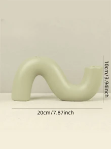 1 peça de suporte de vela de cerâmica romântico estilo minimalista europeu, adequado para suporte de vela de mesa de jantar decorativo, perfeito para presentes de Halloween, Natal e Ano Novo, material cerâmico, instalação de mesa