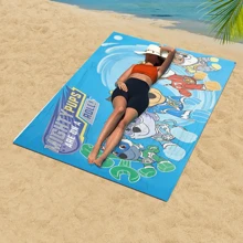 1 pieza Toalla de playa de microfibra ultra suave, de secado rápido, alta absorbencia, impresión digital, toalla de baño de calidad de hotel extra grande para accesorios de viaje y esenciales de playa