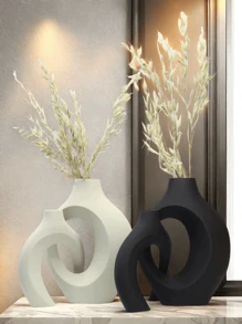 2 Pieces Of Creative Couple Series Home Decoration Vases Large And Medium Combination Indoor Desktop Ornaments Suitable For Indoor Decoration In All Seasons