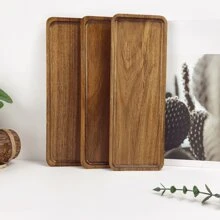 1pc Multipurpose Wooden Tray - Suitable For Placing Desserts, Snacks, Decorations, Pastries, Cakes, Breads, Fruits And Tea - Ideal Choice For Home Kitchen, Gatherings And Afternoon Tea