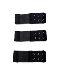 3pcs Stainless Steel Triple Hook & Loop Bra Extender Lingerie Accessory