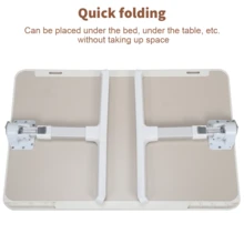 Foldable Laptop Desk, Bed Table For Laptop, Lift Multifunctional Folding Table, Height Angle Adjustable Foldable Legs 60*40cm Tablet, For Eating, Working, Writing, Gaming, Drawing (Grey) - Light Grey - View 5