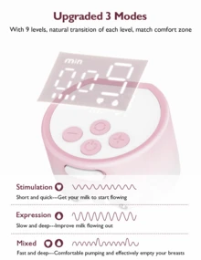 Momcozy Breast Pump S12 Pro, Hands-Free Portable Cordless Pump With Soft Double Sealed Flange, 3 Modes And 9 Levels - 粉紅色的 - 查看 2