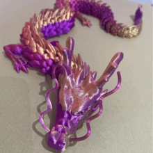 23.62 Inch 3D Printed Articulated Crystal Dragon Model, Detachable Joints, Suitable For Fantasy Parties, Holidays, New Year, Easter, Valentine's Day, Recommended For Ages 14+, Ideal For Winter And New Year - Multicolor - View 6
