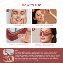 foreverlily Foreverlily 1pc 3D Eye Massager, Red Light Massager,4 Massage Modes/3 Adjustable Intensity Levels, Perfect Gift For Loved Ones, Family, Valentine's Day, Christmas