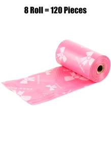 120 pièces Sacs épais pour déchets d'animaux de compagnie, sacs poubelle en polyéthylène étanches avec motifs uniques, couleurs adaptées pour chiens et chats, sacs de nettoyage polyvalents, cadeaux de vacances et de Noël