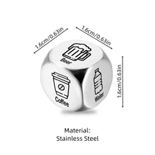 Entscheidungswürfel für Getränke, personalisiertes Paar-Jahrestags-Geschenk, Würfel für Date Night, personalisiertes Geschenk für Paar, in Spanisch und Deutsch gravierte Würfel, Geschenk für Ihn und Sie, kommt in schwarzer Schmuckbox