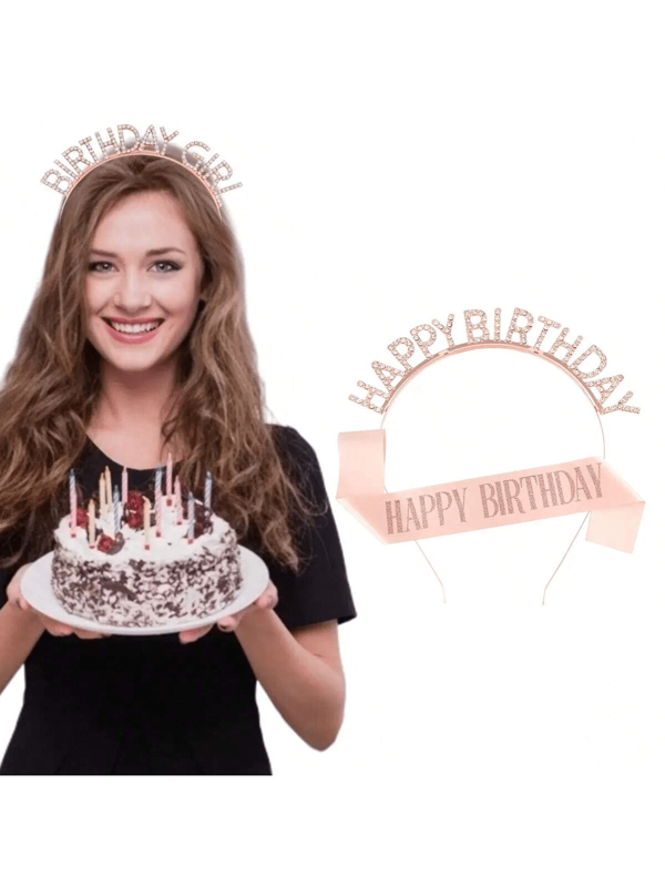 1 conjunto de tiaras de metal, faixa de aniversário, cinto de cerimônia, coroa de strass, alfabeto duplo, faixa de cabeça, casamento, baile, acessórios de cabelo, coroas de aniversário para mulheres, faixa de cabeça de aniversário, casamento, faixa de cabeça de noiva (parcialmente aleatória)