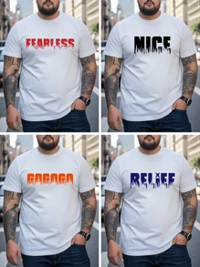 Customized Men's Plus Size T-Shirt, Personalized Graphic Design, Plus Size Men's Customized Clothing, Loose Fit Plus Size T-Shirt Customization For Summer, Upload Your Text/Birthday Wishes/Message, Loose Fit Plus Size Short Sleeve T-Shirt, Holiday/Birthday Gift Customization, Men's Plus Size T-Shirt, T-Shirt Design Customization, Summer Plus Size Men's Top