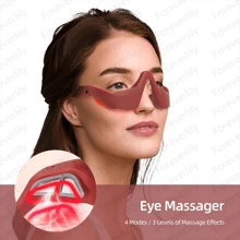 foreverlily Foreverlily 1pc 3D Eye Massager, Red Light Massager,4 Massage Modes/3 Adjustable Intensity Levels, Perfect Gift For Loved Ones, Family, Valentine's Day, Christmas