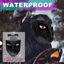 Mochila Para Moto Con Ojos De Led Motociclista Para Casco 36*18*48cm - Negro - Ver 8