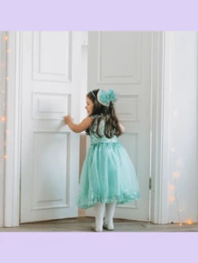 2 moños en color rojo y colores de arcoiris, con detalle de flor de listón, tul diamantado, en medidas de 12x11 cm, para niñas, adolescente, dama, para fiestas, eventos, día del niño, boda, graduación, para llevar en bolsillo, que le da un toque de feminidad a tu estilo y peinado - Azul menta - Ver 10