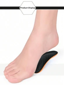 1 Pair Arch Support Athletic Shoe Insoles, Suitable For Travel And Home Use - Orange - View 3