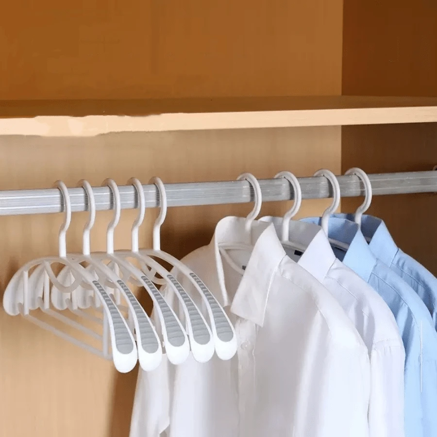 Percha de ropa de doble uso antideslizante para el hogar, previene la tensión en los hombros - Multicolor - Ver 1
