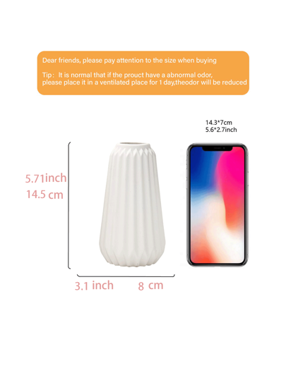 Ceramic Vase, Home ation Wit ative Vertical Gestreepte ation, Bedroom, Office, Living Room, Bathroom, Tafel Centerpiece, Best Back To School Room Supplies Flower Vase Glass view 11