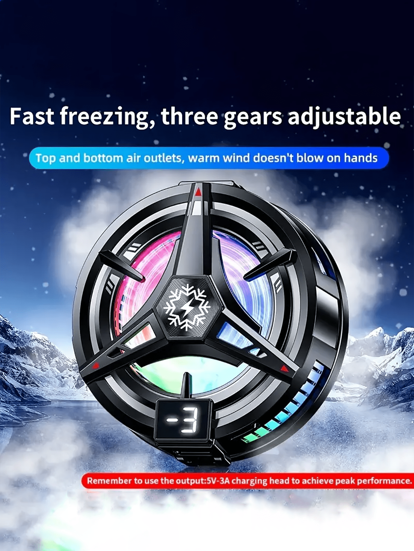 قاعدة تبريد هاتف خلوي 1 قطعة, ذات لوحة رقمية لدرجة...