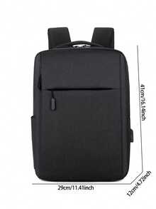 尼龙材质背包，带USB接口，可收纳最大15.6英寸笔记本电脑、平板电脑、手机及其他数码设备。适用于居家、办公、商务旅行、通勤和旅行使用。返校学习用品包，适合学校工作，笔记本电脑包，女士适用。Mac Book保护套 - 彩色 - 查看 2