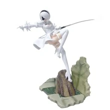 Banpresto NieR:Automata 2B Action Statue, Black & White Color Options, Anime Figurine, Home Decor, Christmas Gift