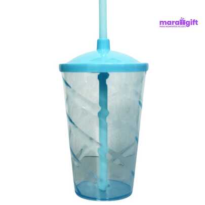 10 Copos Twister 400ml, Copos, Tampas e Canudos Coloridos