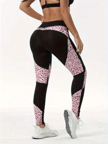 Women's High Waist Leopard Print Butt Lifting Yoga Pants