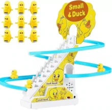 Pista de Pato Escorregador Divertida Com 9 Filhotes Luzes e Sons - Amarelo - Visão 2