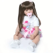 Rebirth Doll 20 Inch 3D High Color Girl Vinyl Body Doll Accessories Multi Color Clothes Suitable For Children Over 3 Years Old - Multicolor - View 6