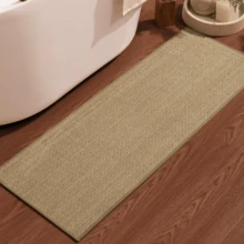 Quick-Drying Bath Mat, Ultra-Thin Linen Bath Mat, Water-Absorbing Bathroom Mat, Non-Slip Bathroom Mat - Beige - View 19