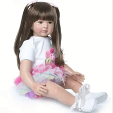 Rebirth Doll 20 Inch 3D High Color Girl Vinyl Body Doll Accessories Multi Color Clothes Suitable For Children Over 3 Years Old - Multicolor - View 5