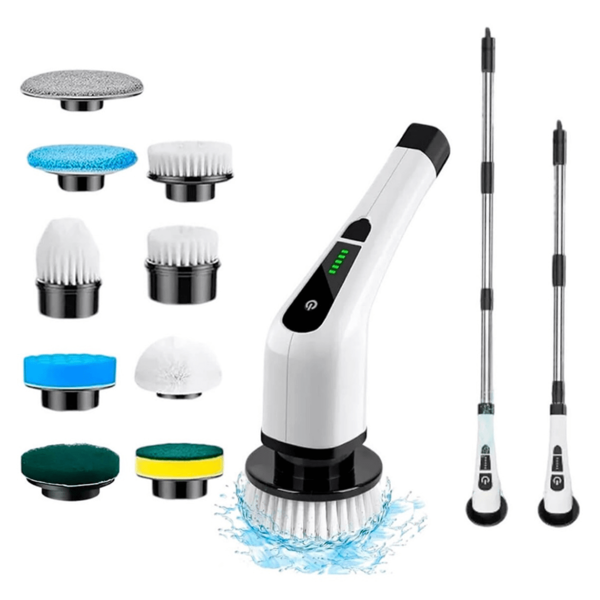 Esfregão Elétrico 9 EM 1 Mop Sem fio Escova De Limpeza Pesada Janela Banheiro e Cozinha Rapida Multiuso 360 Recarregavel Giratoria Rotativo Retratil